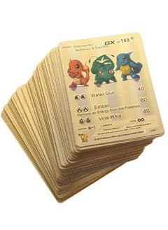 Pokemon Golden foiled Pokemon Cards Rainbow Set (110 Pcs 55 Gold and 55 Rainbow) Pokemon Cards Including Vmax Rares V Series GX EX Rares Charizard Cards ( Random pic and design on cards box cover)  - Image 4