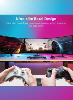 HILUKE 27 Inch Curved Gaming Monitor, QHD 2560x1440, 165Hz, 1ms, FreeSync, HDR, Adjustable Tilt, HDMI & DisplayPort - Perfect for Middle East Gamers  - Image 3