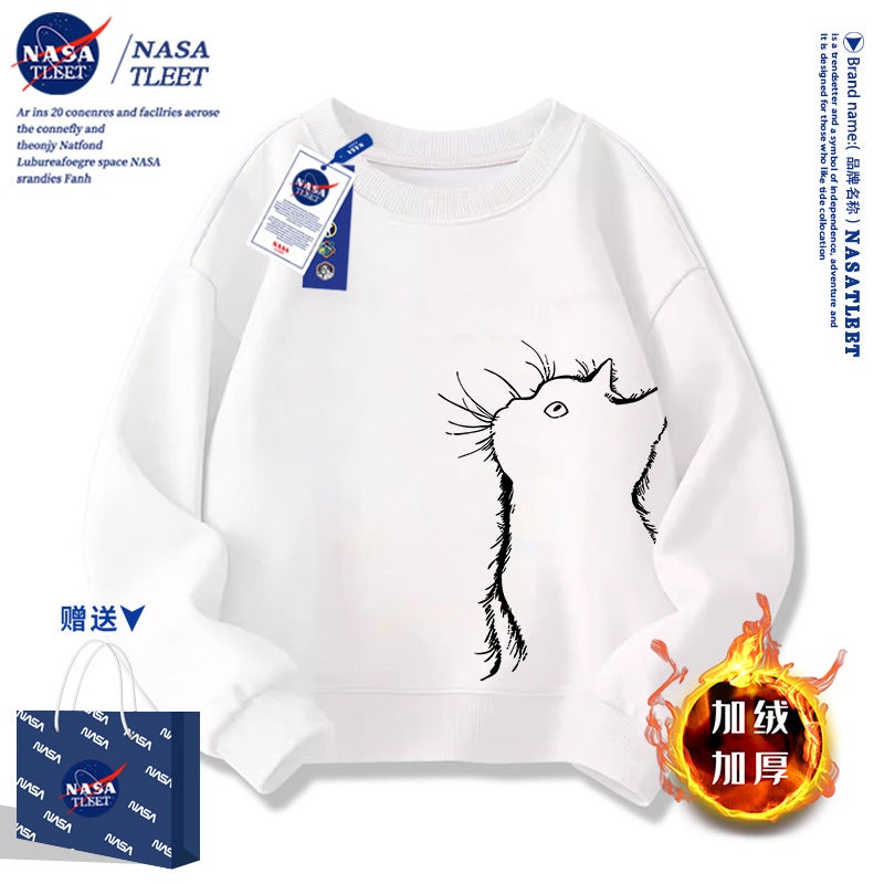 Nasa Joint Family Of Three Casual Sports Jacket For Boys And Girls Children Baby Children'S Clothes Crewneck Sweater - Image 1