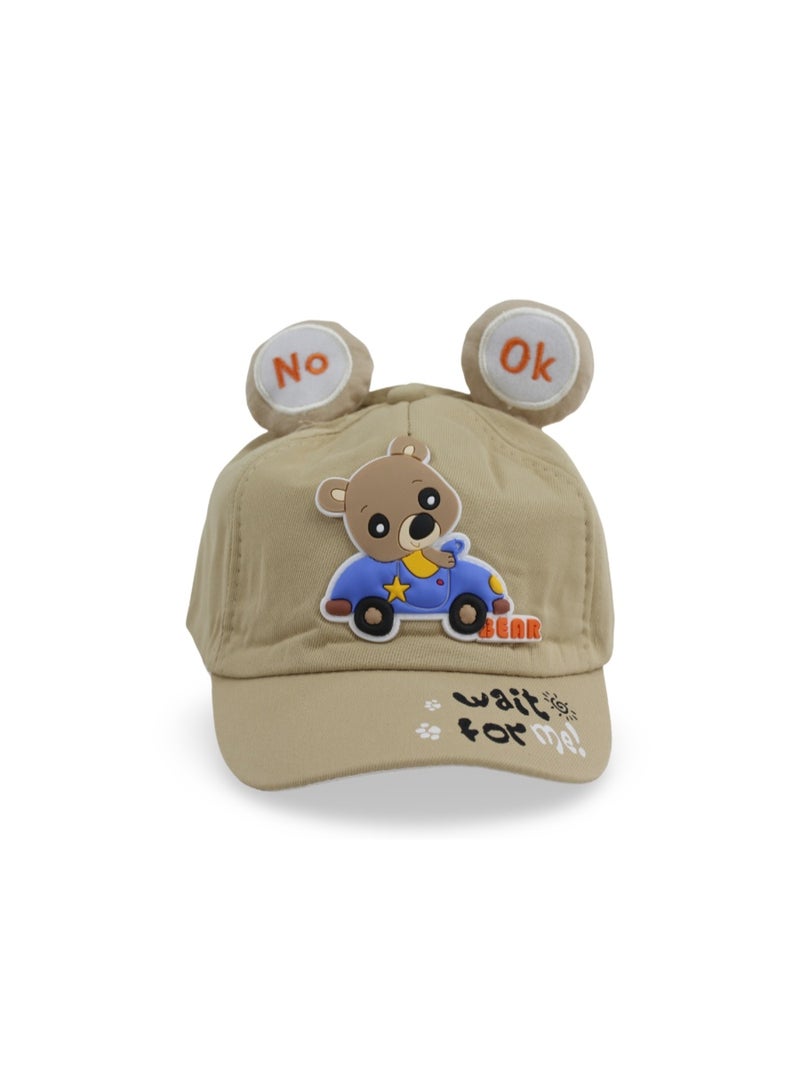 Fancy Unisex Cotton Cap – Bear Design - Image 1