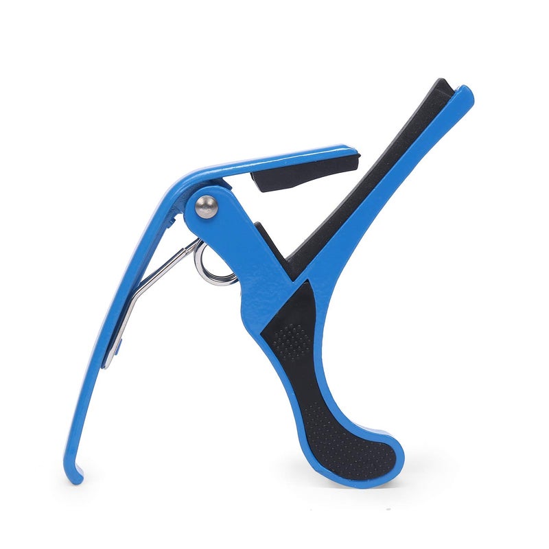 Juarez JRZ250 One Handed Trigger Guitar Metal Capo Quick Change For Ukulele, Electric And Acoustic Guitars, Blue - Image 1