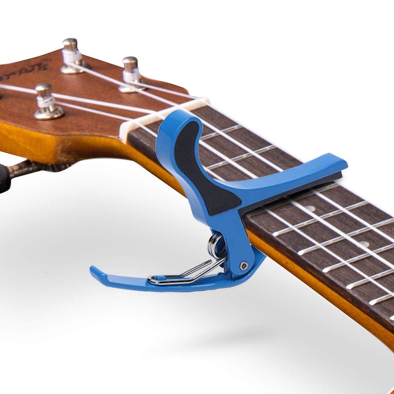 Juarez JRZ250 One Handed Trigger Guitar Metal Capo Quick Change For Ukulele, Electric And Acoustic Guitars, Blue - Image 2