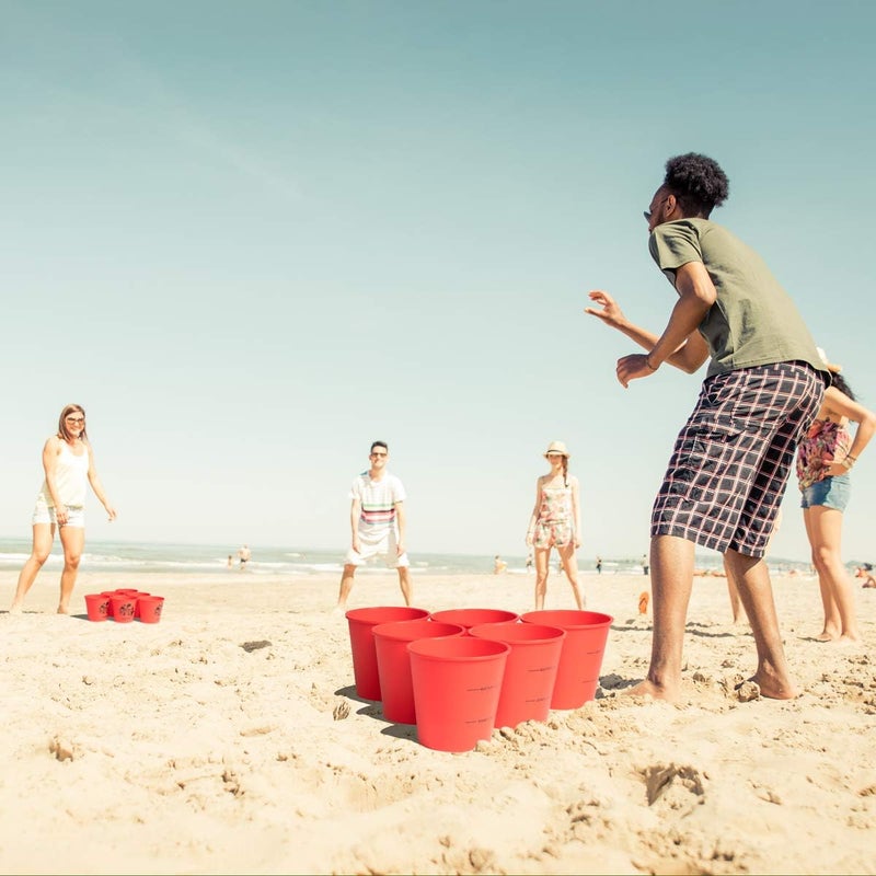 ROPODA Giant Yard Pong Set - Durable Buckets and Balls for Outdoor Fun - Image 3