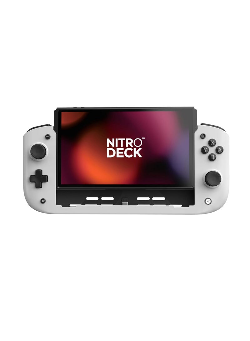CRKD Nitro Deck - Professional Handheld Controller Deck with Zero Stick Drift for Nintendo Switch and Switch OLED (White) - Image 1