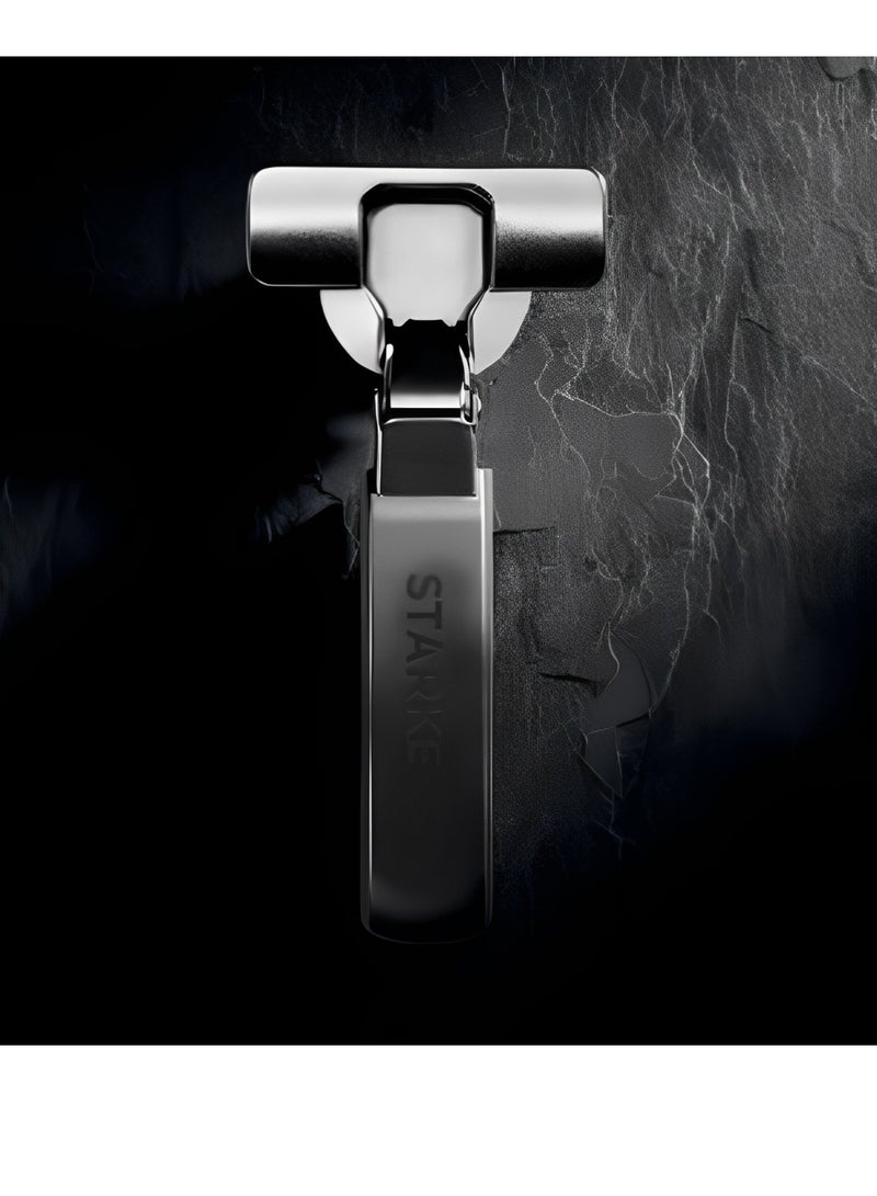 STARKE Pack Of 8 Half Overlay Soft Close Cabinet Wingless Hinge -Black Electroplated, 95 Degree Opening Angle, 16-25mm Application, Strong Hydraulic System - Grey Protective Cover & Screws included - Image 5