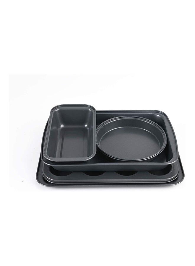 BLACKSTONE Nonstick Bakeware Set 6 Piece Carbon Steel Baking Tray Set with Loaf Pan Muffin Tray Cake Pans Roast Pan Cookie Sheet - Image 2