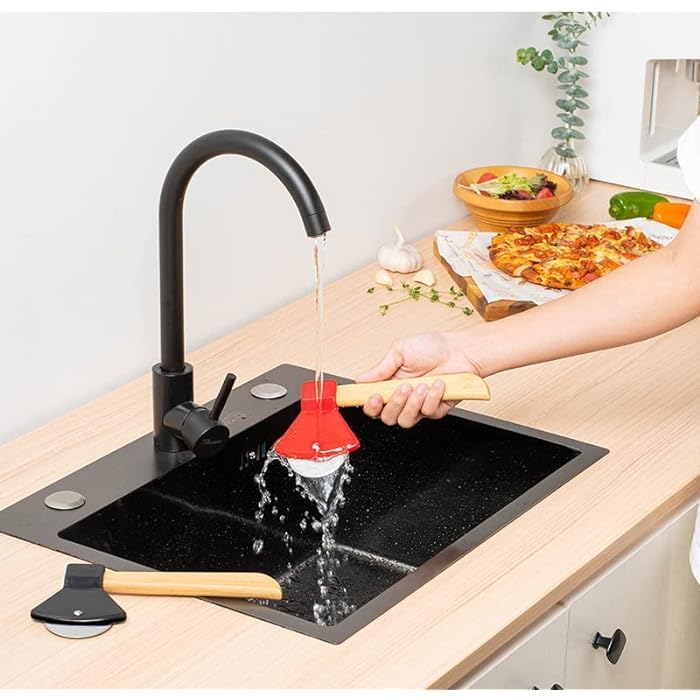 WISHOME Axe Shaped Pizza Cutter with Sharp Rotating Blade for Pizza, Bread, Cakes (Multi) - RA075-RED - Image 3