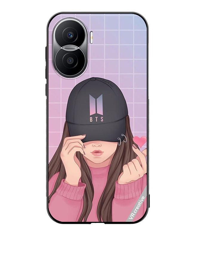 VR CREATIVE Protective Case Cover For Honor X40i Bts Cap Girl Design Multicolour - Image 1