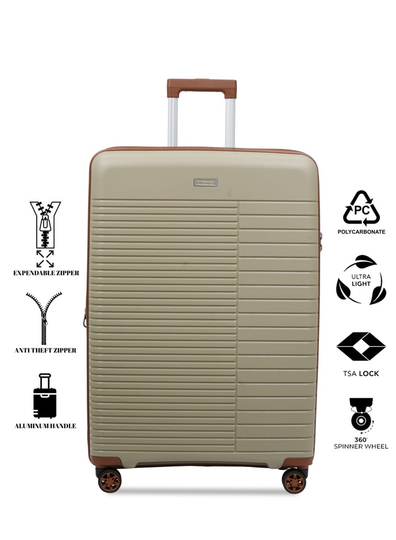 President "President 28" PP Series: Unbreakable Body | Anti-Theft Zipper | Original TSA Lock | Expandable Model-4996 ( Champagne ) - Image 4