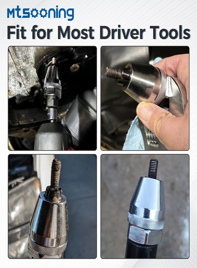 متسونينغ أداة إزالة البراغي والمسامير التالفة من Mtsooning، تمسك وتزيل المسامير من 1/4 بوصة إلى 1/2 بوصة (6 إلى 12 مم)، بديل لإزالة المسامير للبراغي الضيقة المدورة والمكسورة والتالفة والمطلية والصدئة - Image 3