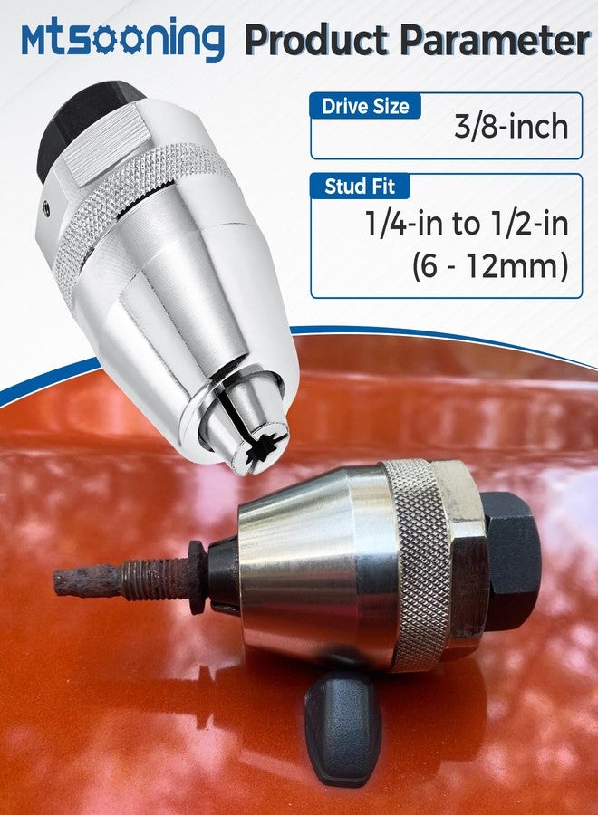متسونينغ أداة إزالة البراغي والمسامير التالفة من Mtsooning، تمسك وتزيل المسامير من 1/4 بوصة إلى 1/2 بوصة (6 إلى 12 مم)، بديل لإزالة المسامير للبراغي الضيقة المدورة والمكسورة والتالفة والمطلية والصدئة - Image 2