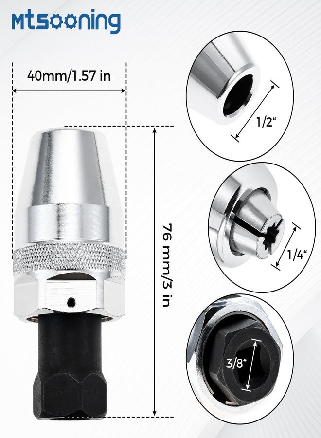 متسونينغ أداة إزالة البراغي والمسامير التالفة من Mtsooning، تمسك وتزيل المسامير من 1/4 بوصة إلى 1/2 بوصة (6 إلى 12 مم)، بديل لإزالة المسامير للبراغي الضيقة المدورة والمكسورة والتالفة والمطلية والصدئة - Image 5