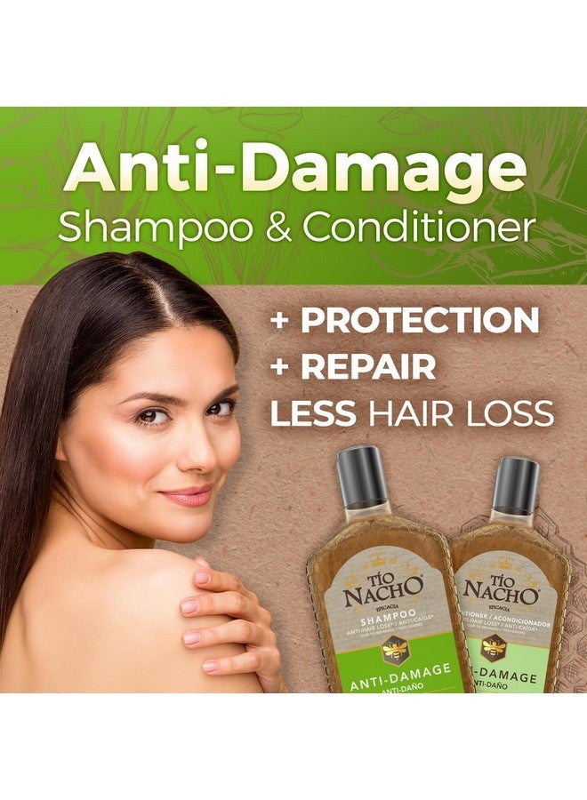 Tio Nacho Anti Damage Royal Jelly & Aloe Vera Deep Repair Shampoo + Conditioner Set - Damaged Hair Repair, Anti Hair Loss - 14 fl oz Each - Image 2