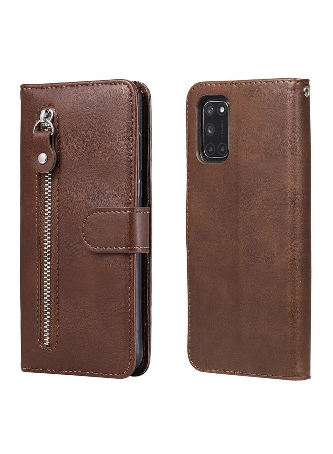 Case For OPPO A52 / A72 / A92 Fashion Calf Texture Zipper Horizontal Flip Leather Case with Holder & Card Slots & Wallet