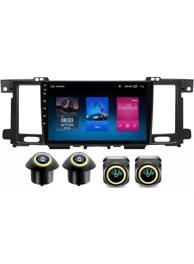 SHEZA STAR Android Car Stereo for Nissan Patrol 6 VI Y62 2010-2020 4GB RAM 64GB ROM Support Carplay, M-Link Wi-Fi BT, Radio GPS, 9 Inch IPS.QLED, Fast interface, Touch Screen with 360D Camera Included  - Image 1