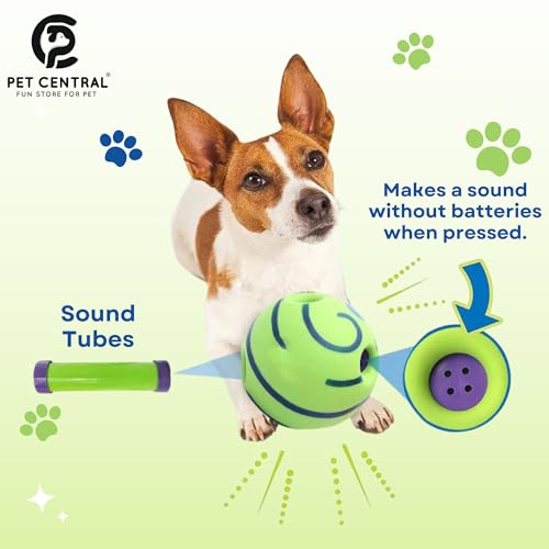 PET CENTRAL Interactive Toy Ball for Dogs Bouncing Giggle Ball Chew Ball for Aggressive Dogs Molar Dog Ball Self Moving Dog Toys Green Fun Ball for Medium and Large Dogs Pet Supplies – 5.5”x 5.5” - Image 5