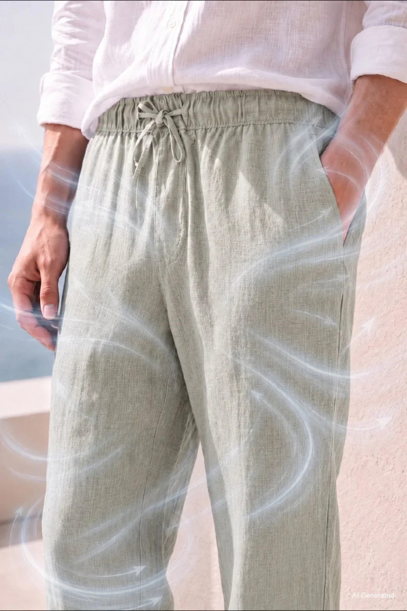 Relax Fit 100% Linen Trousers