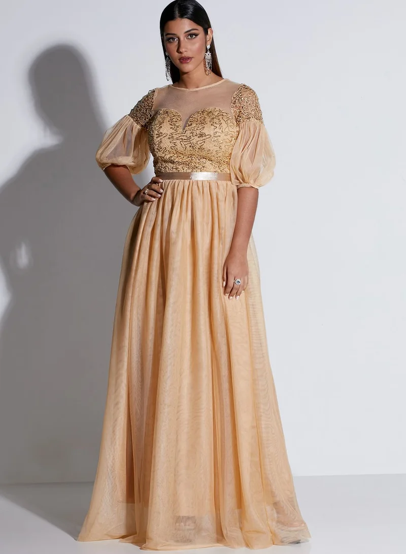 Khizana Sequin Top Maxi Dress