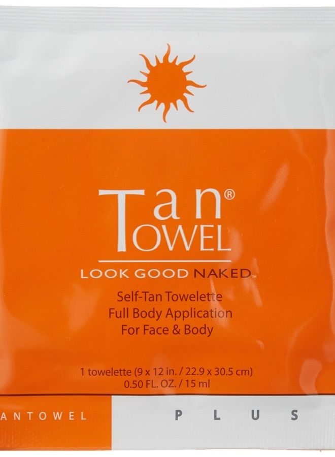 tan towel Full Body Plus Creme, 15 Count - Image 2