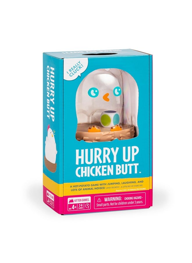 Exploding Kittens Exploding Kittens Hurry Up Chicken Butt 2-6 Players - Ages 4+ - 2 Minutes to Play - Hot Potato Style Card Game - Basket Stuffer - Creative Kids Game, Perfect for Family Night Fun  - Image 1
