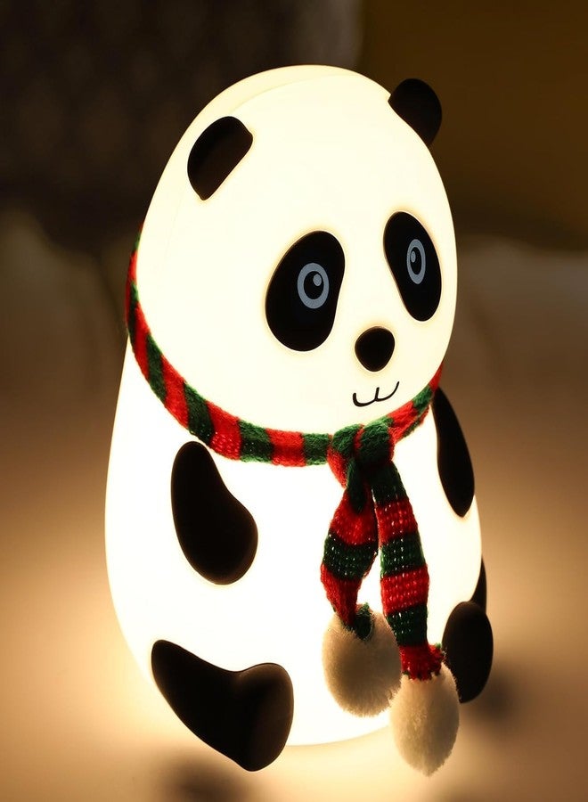BuntyChiku Night Lamp for Bedroom | Touch Control Silicone Lamp with 7-Colour Changing Light | USB Rechargeable Bedside Girls & Boys | Warm White Diwali Decoration Light | Christmas Gift (Panda) - Image 1
