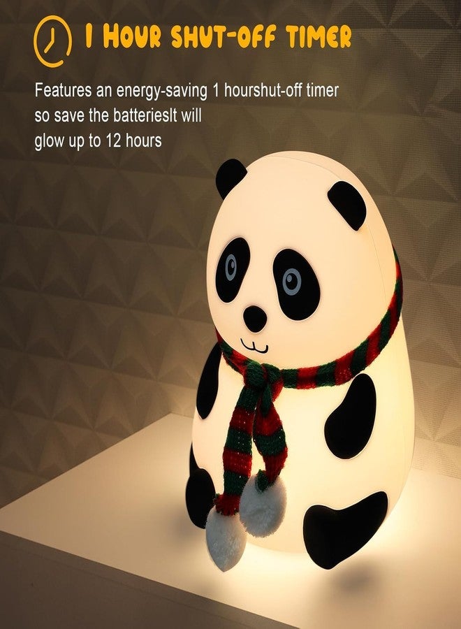 BuntyChiku Night Lamp for Bedroom | Touch Control Silicone Lamp with 7-Colour Changing Light | USB Rechargeable Bedside Girls & Boys | Warm White Diwali Decoration Light | Christmas Gift (Panda) - Image 5
