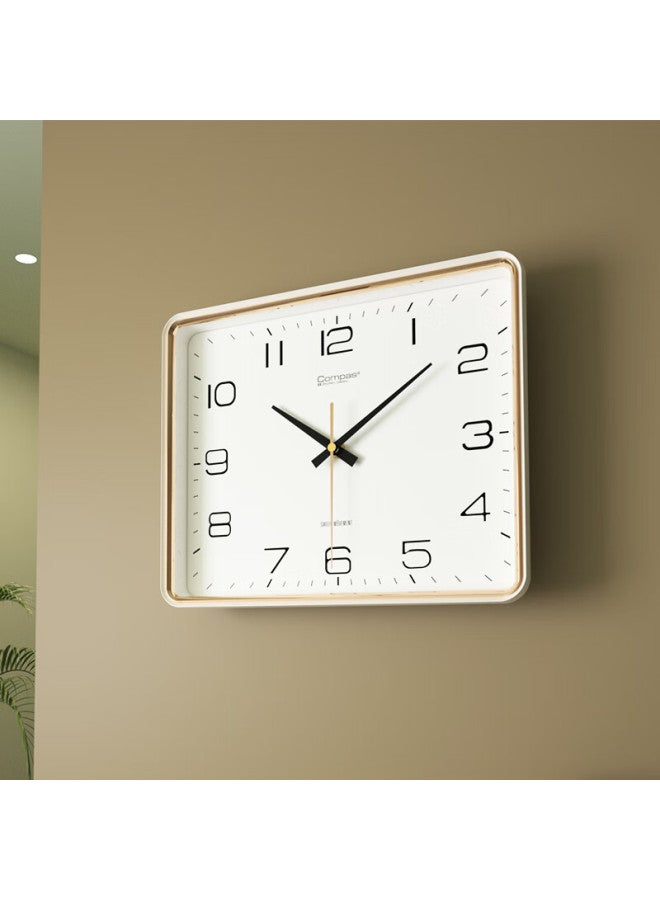 Compas Wall Clock Living Room Clock Wall Hanging New Square Clock Quartz Clock Wall Hanging 7005A White 35Cm - Image 4