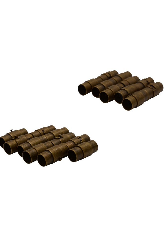 MOAMUN - 10Pcs Black Cord End Caps Bracelet End Caps Locking Bracelet Rope End Cap Cord Ends (Bronze 5 Mm) - Image 1