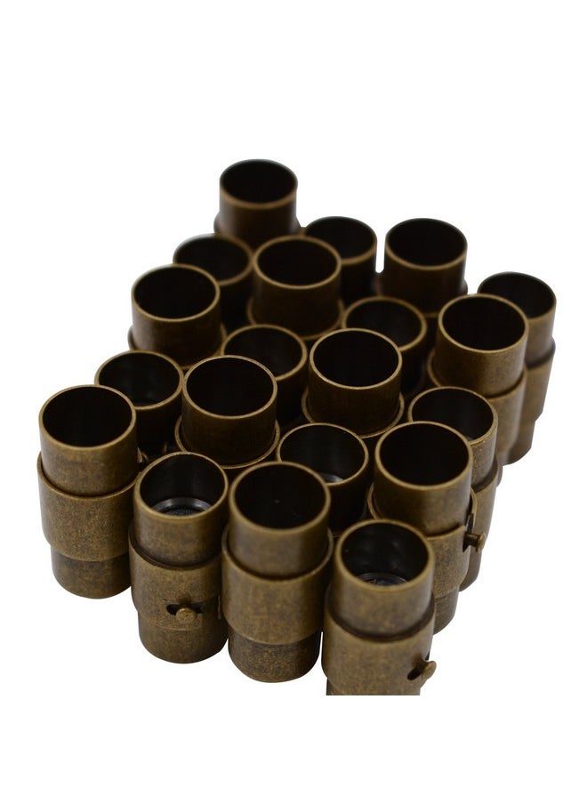 MOAMUN - 10Pcs Black Cord End Caps Bracelet End Caps Locking Bracelet Rope End Cap Cord Ends (Bronze 5 Mm) - Image 1