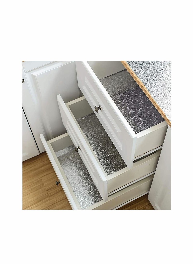 KASTWAVE ورق جدران مطبخ خلفية 40×300سم قابل للإزالة واللصق ورق ألمنيوم لاصق ذاتي مقاوم للزيوت وحرارة ملصق حائط لسطح العمل وخزانة الأدراج ورفوف - Image 3