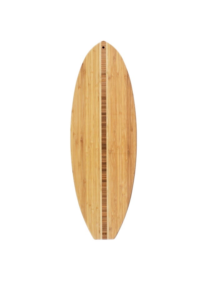 Totally Bamboo لوح تقديم وقطع على شكل لوح تزلج من الخيزران 23 × 7-1/2 - Image 1