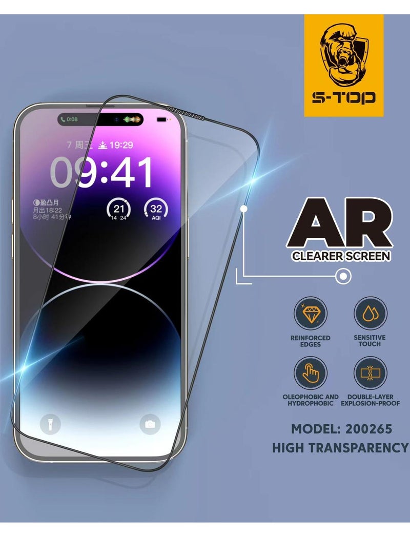 اس-توب استيكر حماية شفاف ضد الكسر والخدوش لجوال ايفون 15بلس - Image 2