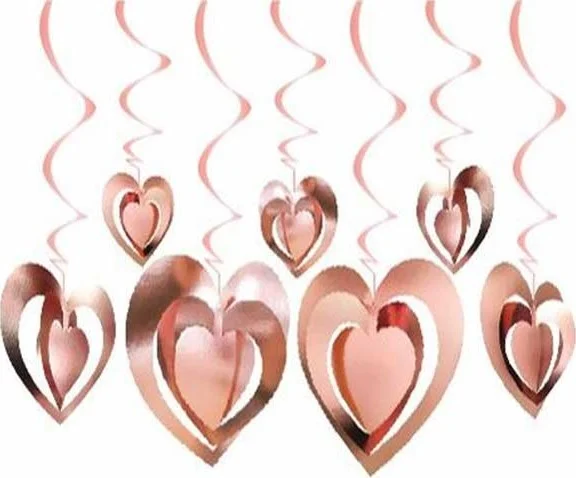 Partioutlet 3D Rose Heart Hanging Ornament