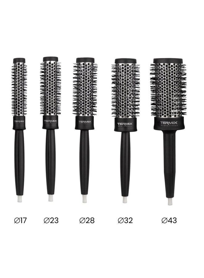 TERMIX Pack Profesional Hairbrush- Aluminum Thermal Hairbrush With Nylon Bristles, Ideal For All Types Of Hairstyles- It Includes 5 Diametres Ø 17, 23, 28, 32, 43 Mm - Image 2
