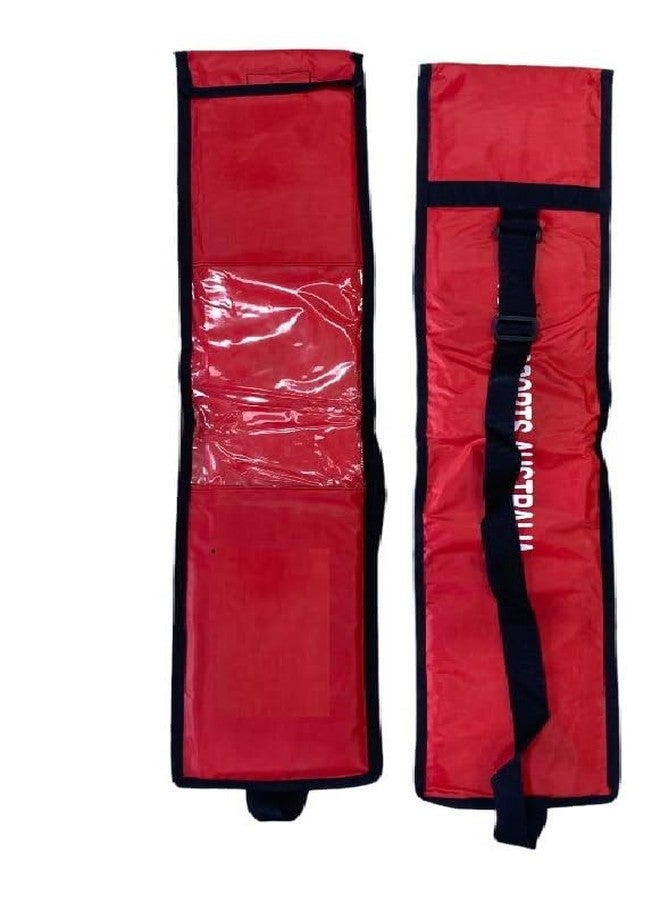 HIRVO Cricket Bat Cover Tetron Material, Premium Full Size Cover for Wooden and Plastic Bats with Heavy Duty Stitched Strap (RED Pack of 1), Polyester - Image 2