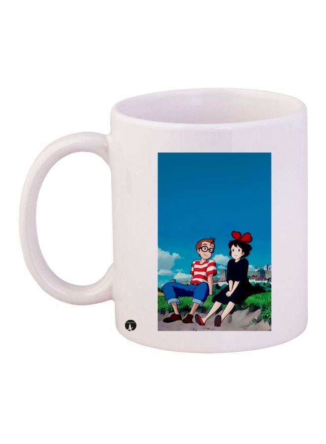 RYN Friends Printed Coffee Mug White/Red/Blue 11ounce