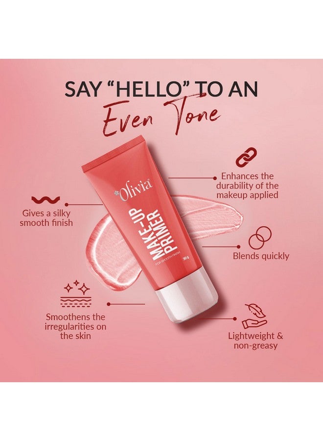 Olivia Matte Face Primer, Makeup Primer For Poreless Smooth Long Lasting Makeup - Waterproof Brightening Makeup Base| Blurs Fine Lines, Wrinkles & Pores | Hydrating, Lightweight & Non-Sticky - 30Gm - Image 2