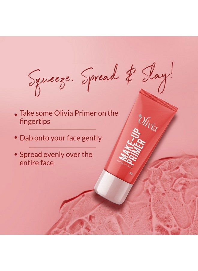 Olivia Matte Face Primer, Makeup Primer For Poreless Smooth Long Lasting Makeup - Waterproof Brightening Makeup Base| Blurs Fine Lines, Wrinkles & Pores | Hydrating, Lightweight & Non-Sticky - 30Gm - Image 3