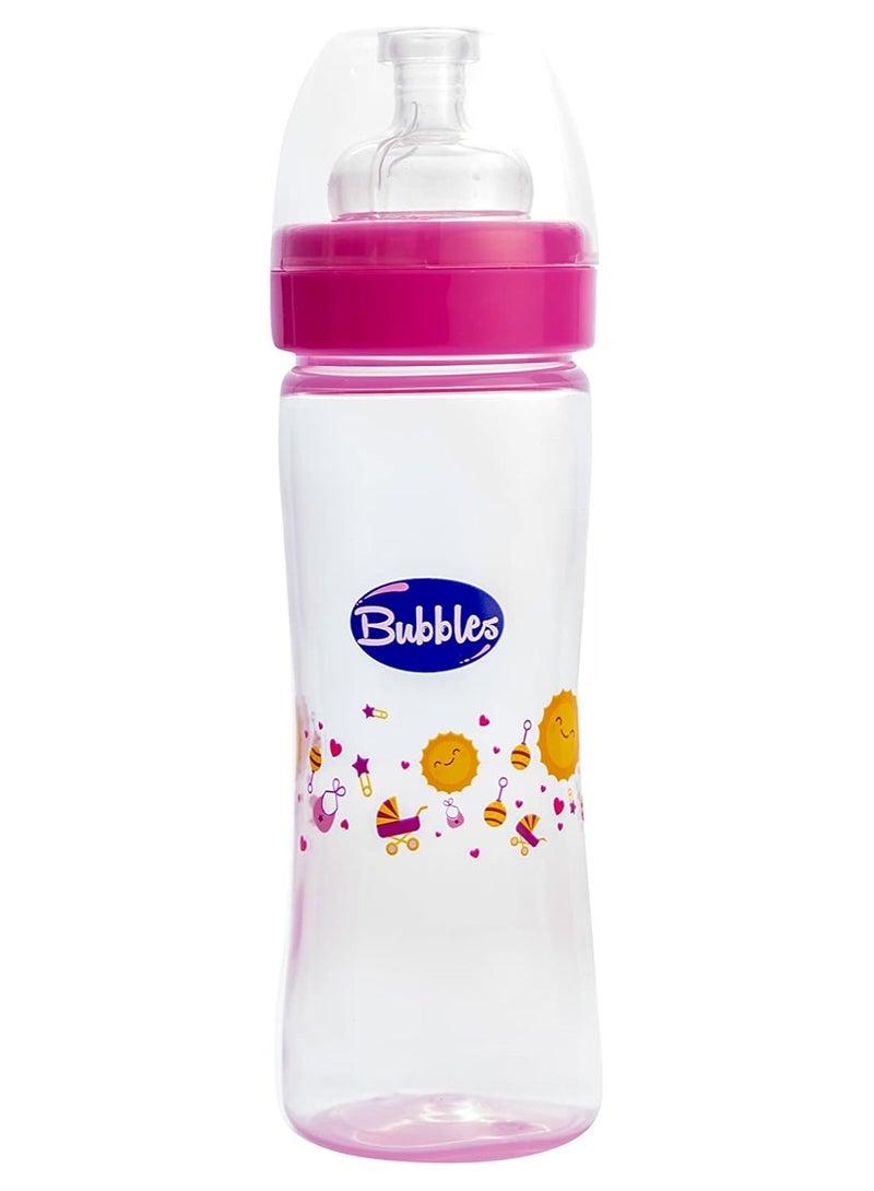 Bubbles Classic feeding bottle without hand 270ml (Rose) - Image 1