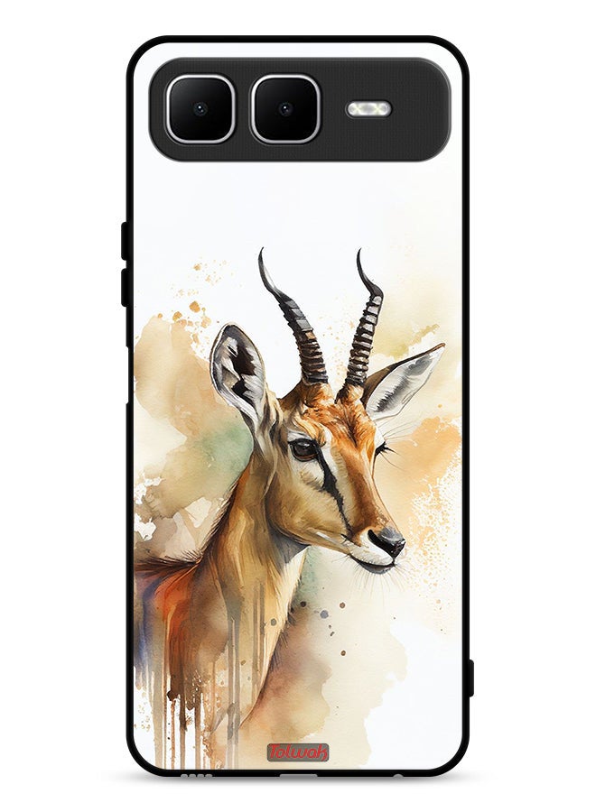 Tolwak Infinix Smart 10 Plus Protective Case Cover Deer Abstract Art