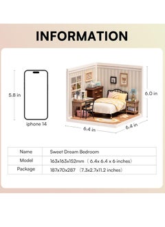 Robotime Rolife Sweet Dream Bedroom DIY Plastic Miniature House DW009 Decorative DIY Crafts/Birthday Gifts/Home Decor For Girls&Boys Teens&Adults  - Image 5