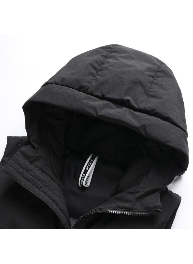 YaYa Winter Fashion Print Couple's Down Vest Unisex Warm Cold-resistant Hooded Vest - Image 3