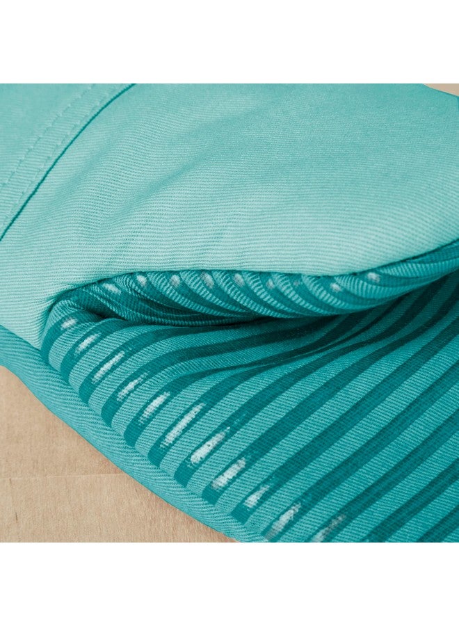 KitchenAid Beacon Two-Tone Non-Slip Mini Oven Mitt Set, Aqua Sky, 5.5"x8", 2 Piece - Image 2