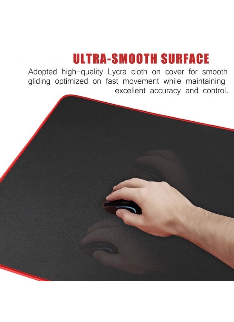 Generic - Large Gaming Mouse Pad Waterproof Non-slip Comfortable High Quality Perfect Ergonomic Design-red mix black - Image 1