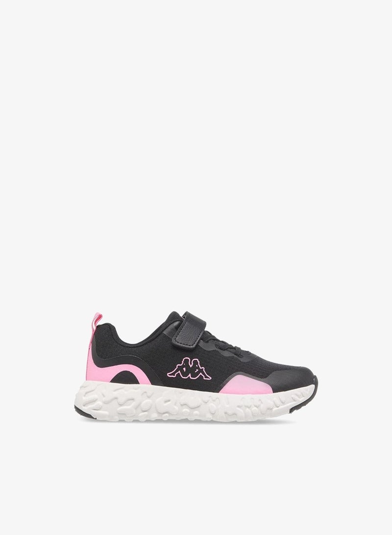 Kappa Girls' Colourblock Sports Shoes with Hook and Loop Closure - Image 1