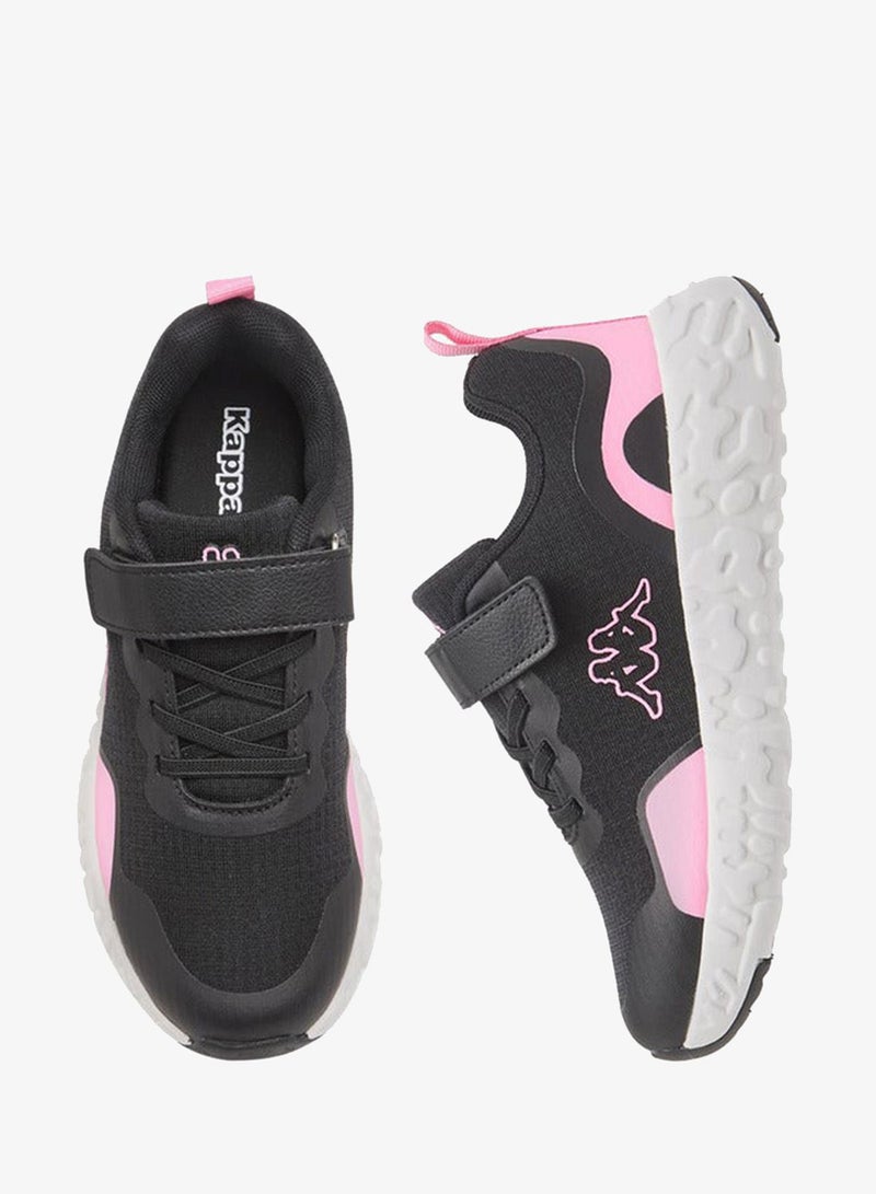 Kappa Girls' Colourblock Sports Shoes with Hook and Loop Closure - Image 3