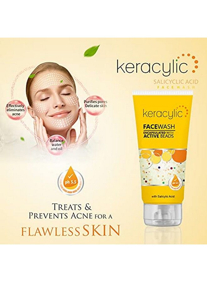 Leeford Keracylic Facewash Combo Pack Of 3 With Encapsulated Active Beads And 1% Salicylic Acid For Refreshed For Brighter Skin Helps For Better Skin | (70G Each) - Image 4