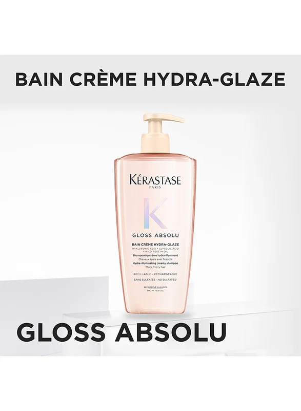 KERASTASE Kérastase Gloss Absolu Bain Creme Hydra-Glaze Refillable Shampoo Bottle for Thick Frizzy Hair