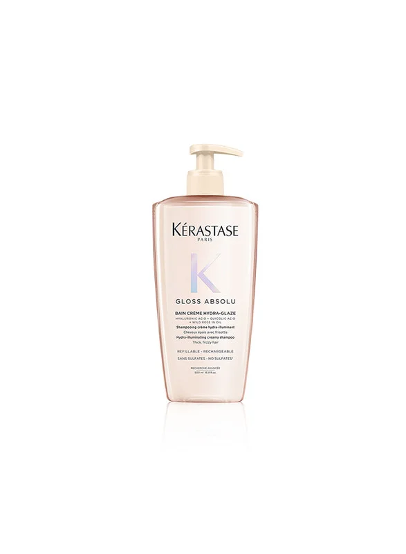 KERASTASE Kérastase Gloss Absolu Bain Creme Hydra-Glaze Refillable Shampoo Bottle for Thick Frizzy Hair