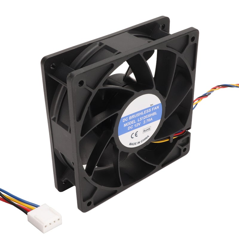 Cooling Fan 120x120x38 Mm High Contour Fan Blades - High Speed 6000 Rpm 4pin FG Pwm Control Fan for Computer Pc Cases Camera Servers - Image 5